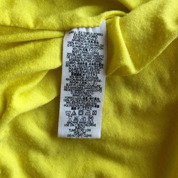 Free People Womens Yellow Nylon Windbreaker Jacket Lightweight Full Zip XS - Picture 8 of 8